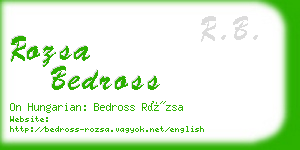 rozsa bedross business card